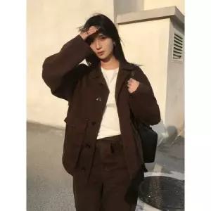 여자 청 빈티지 춘추 코트 트렌드 상의 자켓 MF3