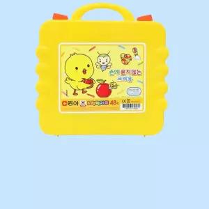 노랑병아리 손에 묻지 않는 48색 크레용 유아 어린이 미술 놀이 도구 세트