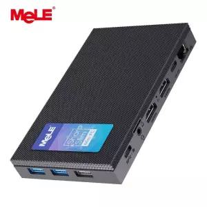 유선공유기 MeLE 팬리스 미니 PC Quieter4C N150 32GB 512GB 마이크로 USB-C 2 X HDMI 4K60 트리플 디스플