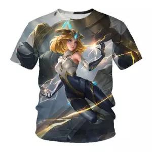 게임 롤 아케인 3D 레전드 리그 프린트 티셔츠 오브