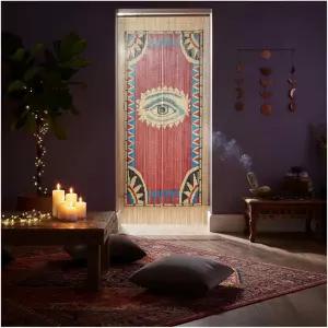 출입구용 HAJUCRAFT 구슬 커튼 대나무 문 보호 이블 데코 현관 홈용 행잉 룸 칸막이 78 x 36 인치