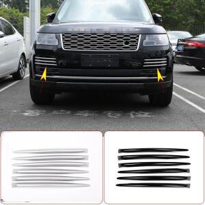 랜드로버 레인지로버 보그 2018-2020 ABS 크롬 자동차 전면 안개등 스트립 장식 스티커 액세서리 6개
