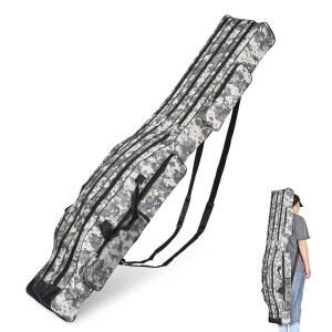 레오피싱 휴대용 3겹 낚싯대 가방 옥스포드 접이식 릴 캐리 케이스 태클 보관 방수 위장 여행용 낚시 캐리어 120cm 47인치