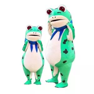 개구리인형탈 캐릭터 의상 동물탈 알바 행사용 개구리 동물 코스프레 파티 연극 탈 인형