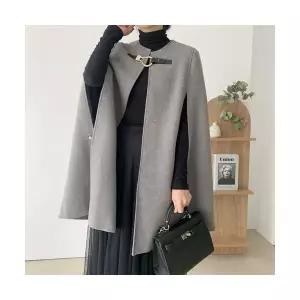 롱 여자 가을 망토 미디엄 모피코트 세무 코트 1PICK3