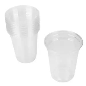 파티 행사용 맥주 주스컵 일회용 10P x 10세트 투명 플라스틱컵 나들이 캠핑용 간식음료용