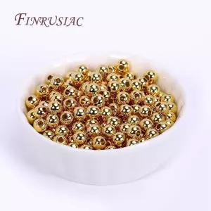 시드비즈 구슬 공예 반지 팔찌 비즈 부자재 위한 18K 골드 스페이서 분리기 2mm-6mm