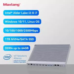 유선공유기 Maxtang SXRL 20 미니 Pc I5 1235u DDR4 32GB 1TB 4HDMI 2LAN 알루미늄 팬리스 Pc타이머 산업용