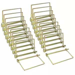 20개 트레일러 커플러 핀 직경 1/4인치 길이 4인치 튼튼한 PTO 샤프트 잠금 세트 히치 잔디 깎는 기계 퀵