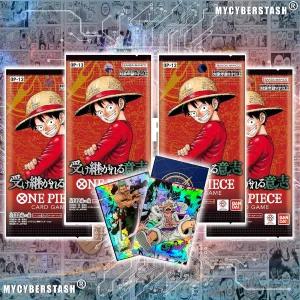 홀로그램 슬리브가 있는 원피스 부스터 팩 그의 의지에 따른 휴대 - OP-13 PSA 등급 8 이상 카드 가능성