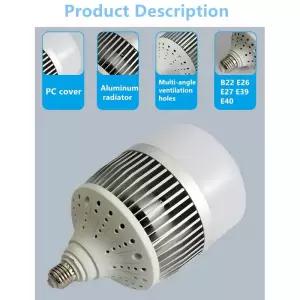 T5센서 LED 글로브 전구 B22 E26 E27 E39 E40 80W 120W 150W 200W 300W AC220V 형 볼 램프 가정 공장 바닥