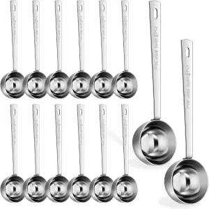 한란슈 14개 긴 손잡이가 달린 2큰술 커피 우유 과일 가루 설탕 루즈 티 드라이 스파이스 병 요리 베이킹