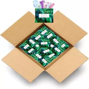 그린 펀 스타일 생리 키트 올인원 50팩 이동 중 편리함 여행 청소년 및 위한 개별 포장 여성 위생 제품