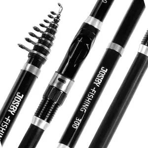 휴대용 스피닝 락 낚싯대 텔레스코픽 탄소 섬유 잉어 여행 피더 폴 1.5m 1.8m-3.0m 내구성 태클