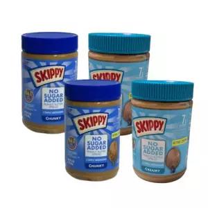 스키피 땅콩버터 노슈거 크리미 454g 2개 + 청크 454g 2개