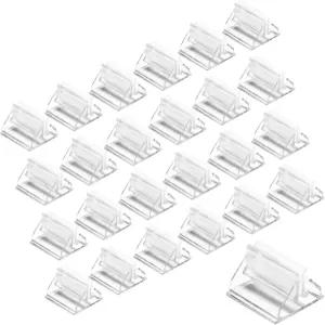 타우임레 24PCS 플라스틱 카드 디스플레이 스탠드 테이블 번호 홀더 보드 게임용 피스 플레이스 웨딩 음식