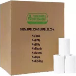 대나무 화장지 48롤 ？ 2겹 1000장 비즈니스 상업 및 교육 환경을 위한 지속 가능한 나무 없는 벌크