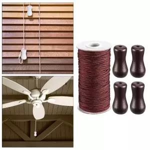 블라인드부속 불라인드 부품 브라운 브레이드 리프트 쉐이드 블라인드 루버 교체 수리용 4x 우드