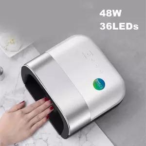 젤네일굽기 램프 48W 스마트 UV LED 네일 건조기 36개 젤 폴란드어 자동 센서 한 손 손톱 고속 건조 장비
