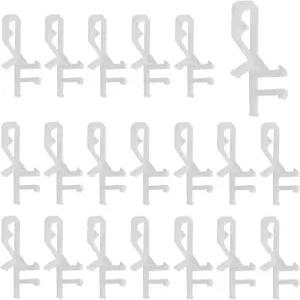 숨겨진 밸런스 클립 ZZLZX 20PCS 가짜 및 실제 나무 창문 블라인드의 뒷면에 홈이 있는 채널 리테이너 홀더