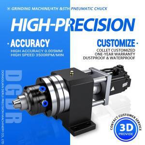 GAS-W25 공압식 로터리 실린더 콜릿척, 4축 및 에어척 연삭기 0.005mm 정밀도