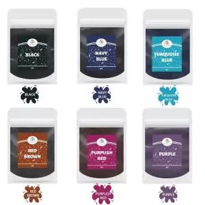 가죽염색약 페인트 복원제 원단 타이 염료 파우더 코튼 나일론 의류 염색 오래된 리퍼브 안료 변경 6색세트