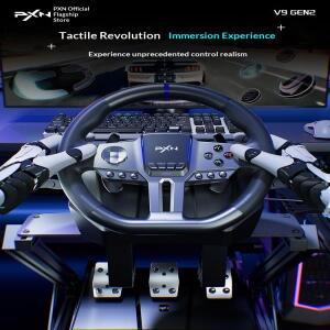 V9 Gen2 게이밍 스티어링 휠 270 ° /900 레이싱 볼란테 PS4/PS3/PC 윈도우 81011/스위치/엑스박스 원/엑