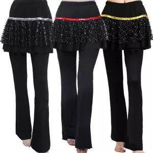 여성댄스복 의상 하의 치마 라인 스커트 쉬폰 라틴 라인댄스복