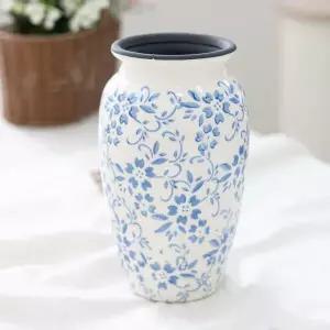 아트박스/플라워트리 도자기 원형 화병 부티크 14x25cm 조화꽃 전용 꽃병