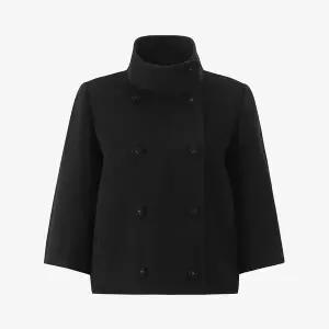 [듀엘](의정부점)케이프 크롭 코트_D254MSG556