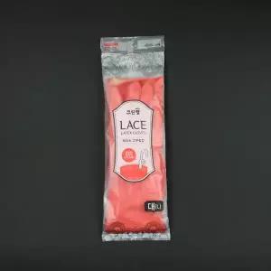 크린랩- 레이스고무장갑 코랄 대 크린랩 고무장갑 고