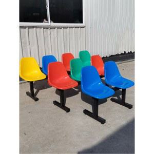 버스정류장 의자 야외 정원 가로수길 세팅 3인용 유리섬유 등벤치 평벤치 도모 오렌지레드