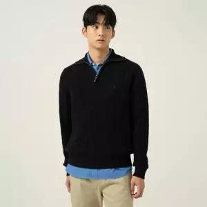 매장정품 BEANPOLE 빈폴 [빈폴] 케이블 반집업 니트 블랙 (BC5951C205) 1417389