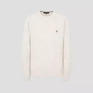 매장정품 BEANPOLE 빈폴 [빈폴] [Essential] 남녀공용 케이블 라운드 니트 아이보리 (BC5951E050) 1417418