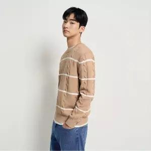 매장정품 BEANPOLE 빈폴 [빈폴] 케이블 스트라이프 니트 - 베이지 (BC6151C10A) 1417417
