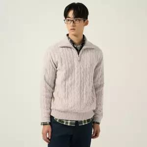 매장정품 BEANPOLE 빈폴 [빈폴] 케이블 반집업 니트 베이지 (BC5951C20A) 1417387