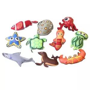 유치원 놀이수업 컬러풀 바다동물 빈백 인형 10개입/ 바닥분수장 해수욕장 집터파크