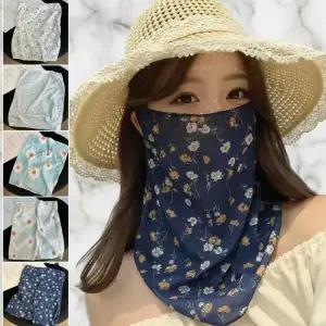 아트박스/신상오픈런 여성 여름 꽃무늬 쉬폰 자외선 방지 마스크