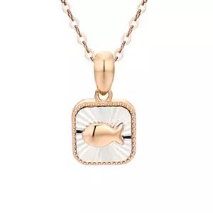 [모던쥬얼리]18K 물고기 스퀘어펜던트