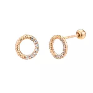 [모던쥬얼리]18K 하프큐빅 써클피어싱