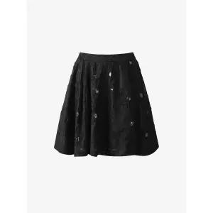 [듀엘](의정부점)플라워 시퀸 플레어 스커트_D254MSD042