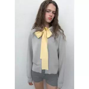 [국내배송] 자라 ZARA 타이 후드 니트 재킷 - 그레이 972013