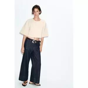 [국내배송] 자라 ZARA 니트 쇼트 재킷 - 크림 971842