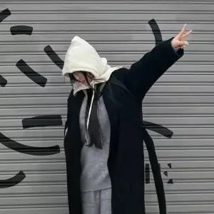 니트 후드넥워머 바라클라바 아이보리 후드 니트 넥워머 바라클라바