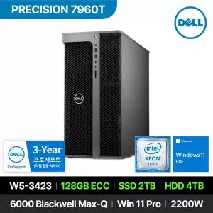 DELL 프리시전 7960T W5-3423 RTX 6000 Blackwell MaxQ 128GB 2TB 4TB Win11 P 고성능 워크스테이션