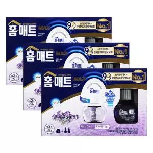 홈매트 리퀴드 훈증기 + 리필45일 2입 라벤더향 x 3개