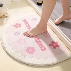 주방 화장실 거실 봄 산뜻한 꽃잎 보슬 발매트 욕실발 주방발 현관발 규조토발 화장실발