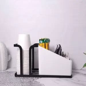 ( )블랙 스틱 디스펜서 정리함 수납 보관함 티 티백 커피 홈카페 모두팜