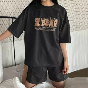 도83베어세트 빅사이즈 반팔상하세트여성 여자 반바지 트레이닝복 국내제작츄리닝복새로본