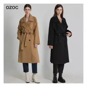 출근룩 울블렌디드 오버핏 사이드 슬릿 롱코트